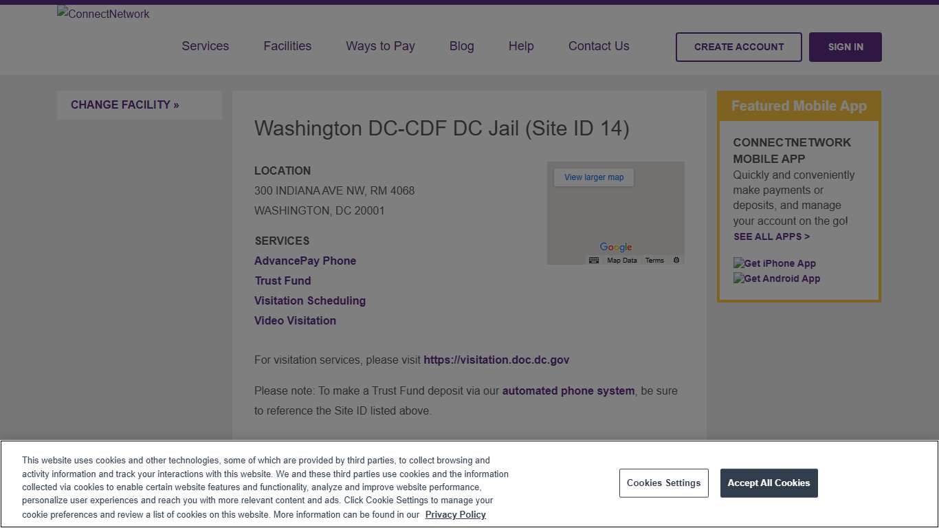 Washington DC-CDF DC Jail | ConnectNetwork